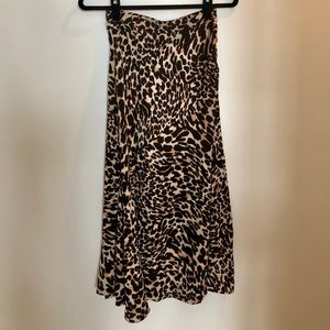 Zara midi leopard print skirt